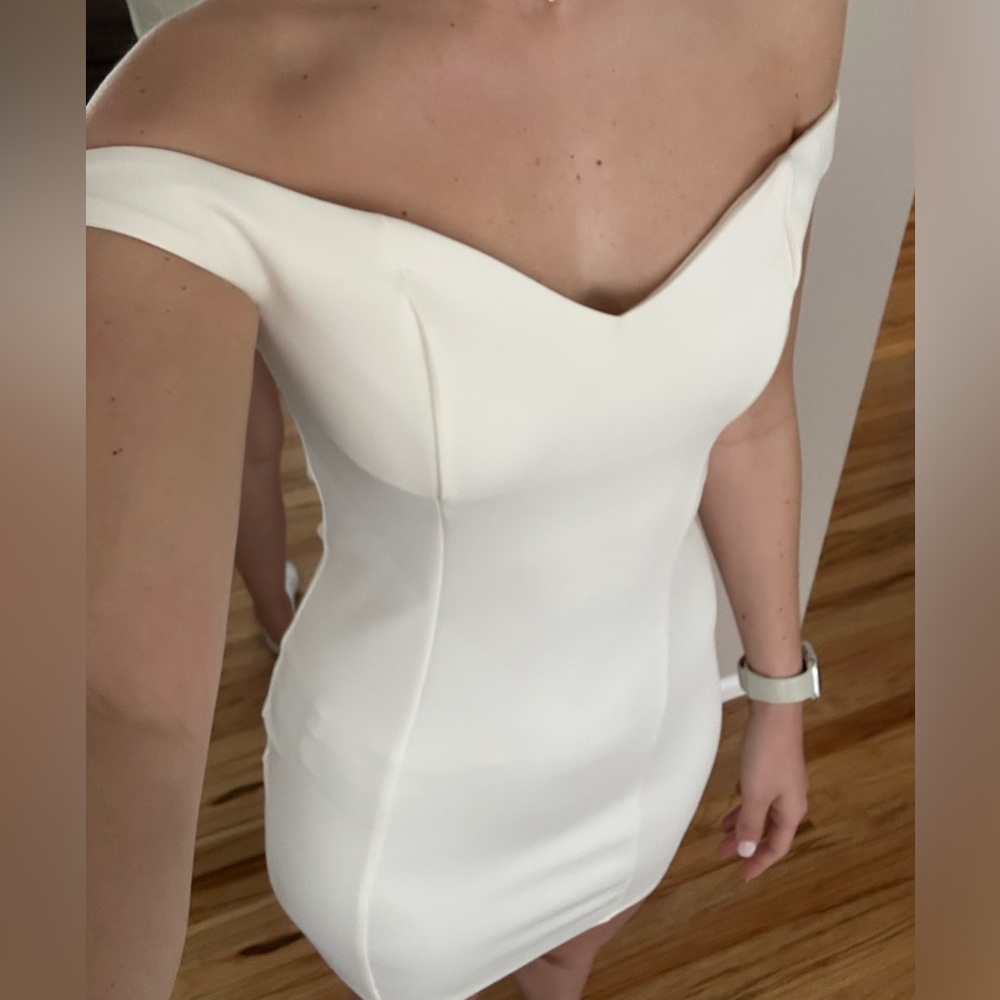 Tobi ivory white off shoulder dress
